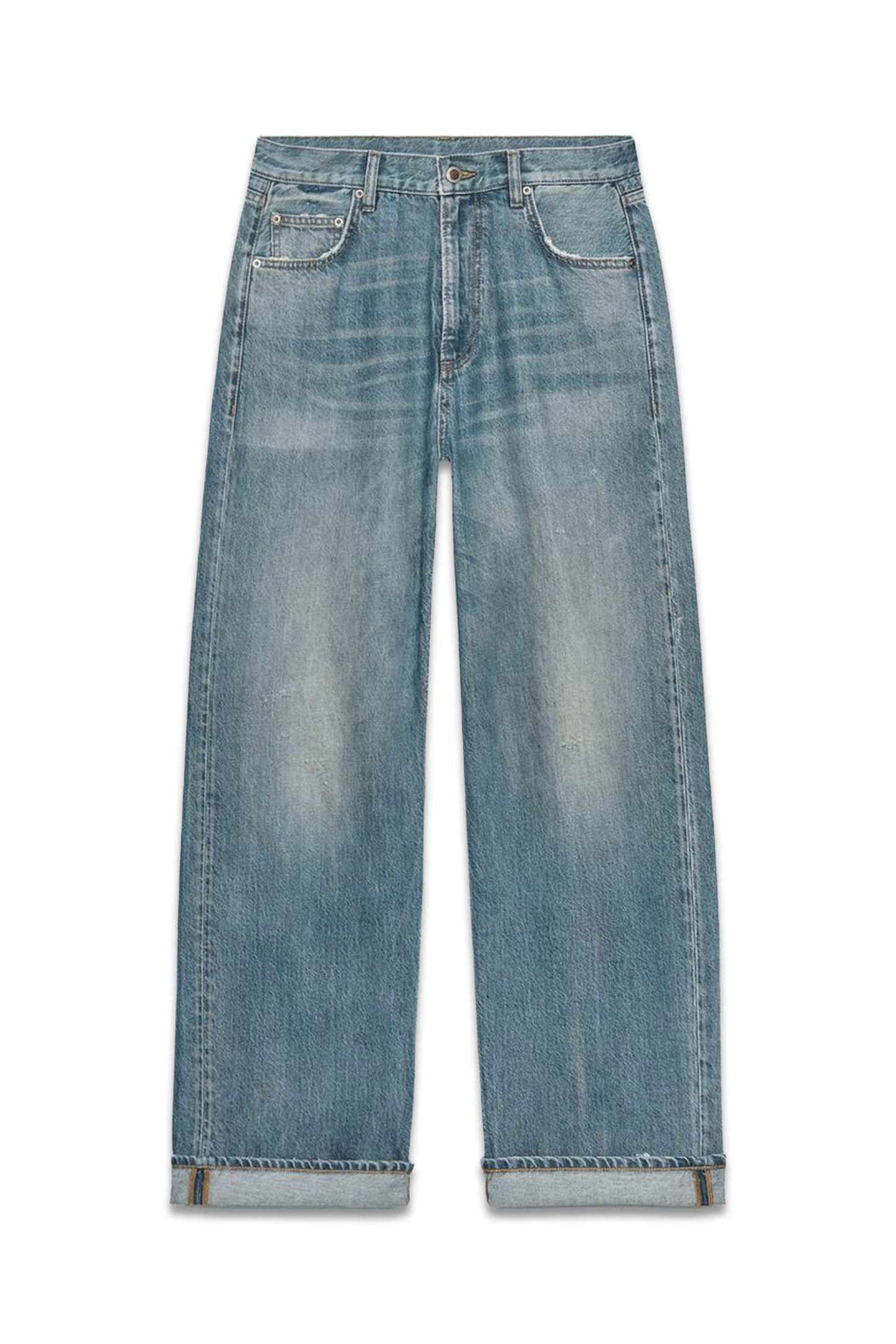 Mid-Waist Baggy Jeans