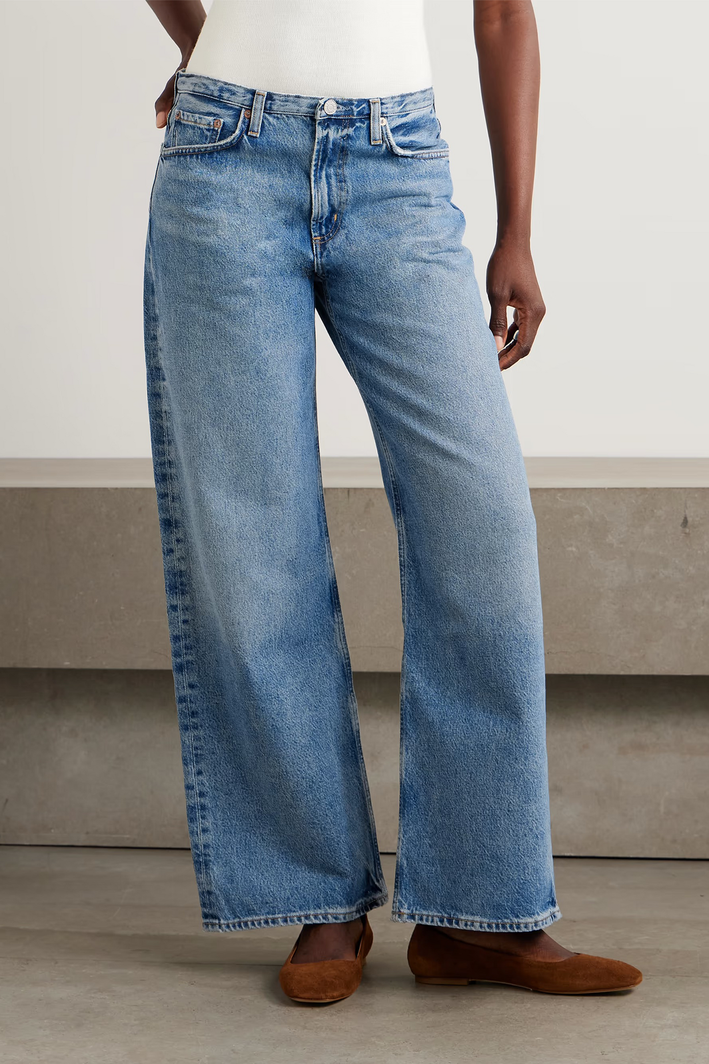 Kiera Mid-rise Wide-leg Organic Jeans