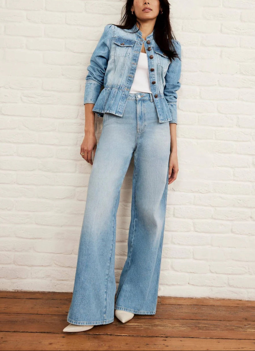 Light Indigo Wide Leg Jeans