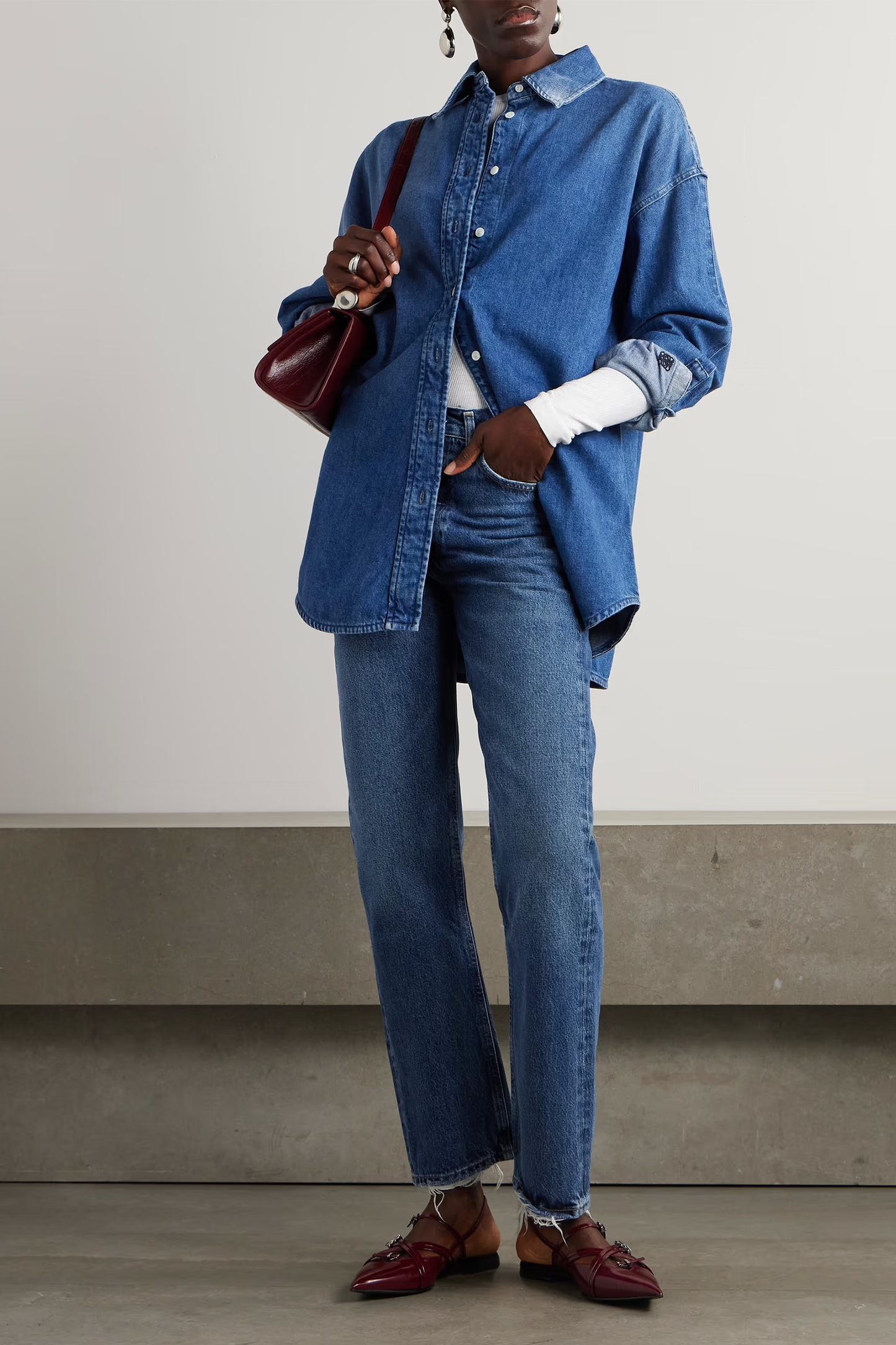 + NET SUSTAIN '90s Pinch Waist High-Rise Straight-Leg Organic Jeans