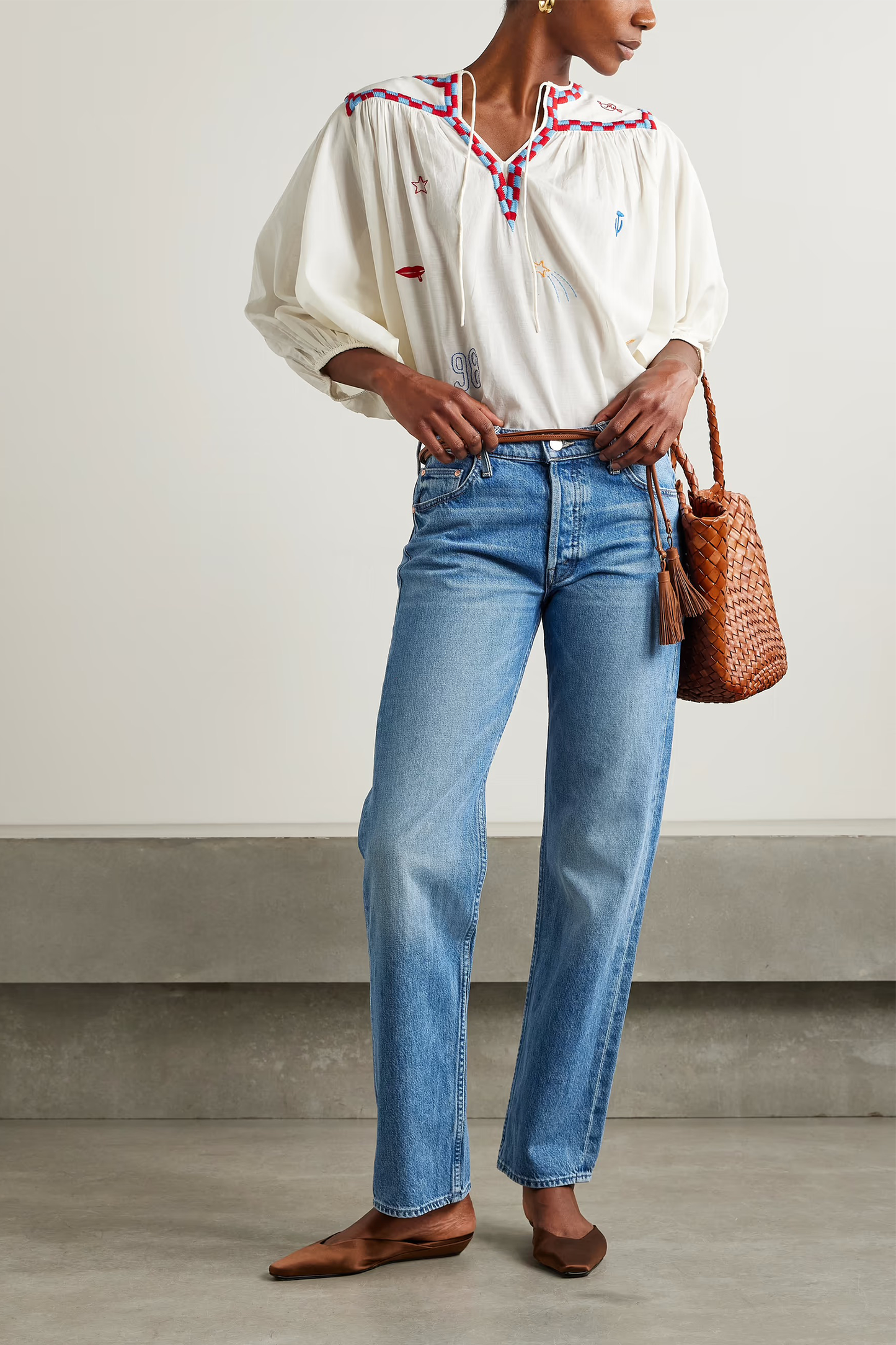 The Smarty Mid-Rise Slim-Leg Jeans