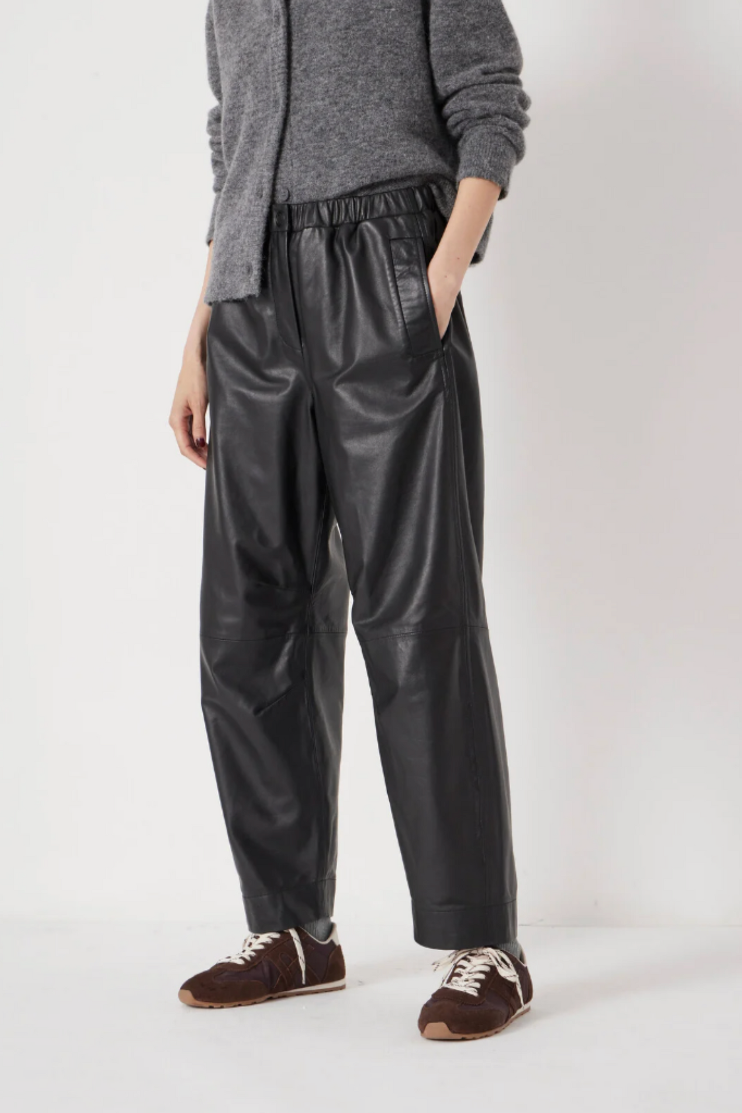 Leather Jack Barrel Trousers