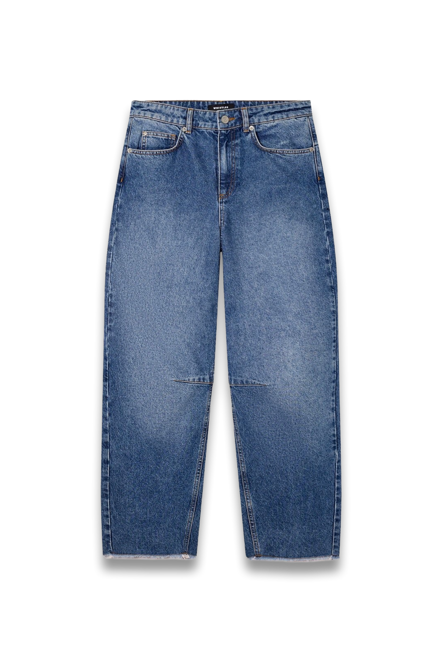 Denim Authentic Raw Hem Barrel Jean
