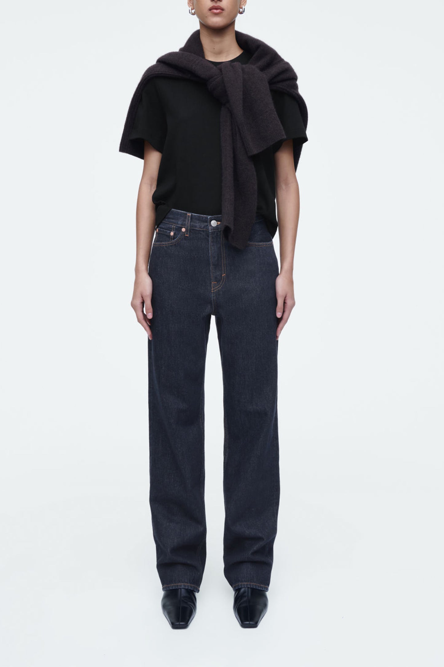 Column Straight-Leg Jeans