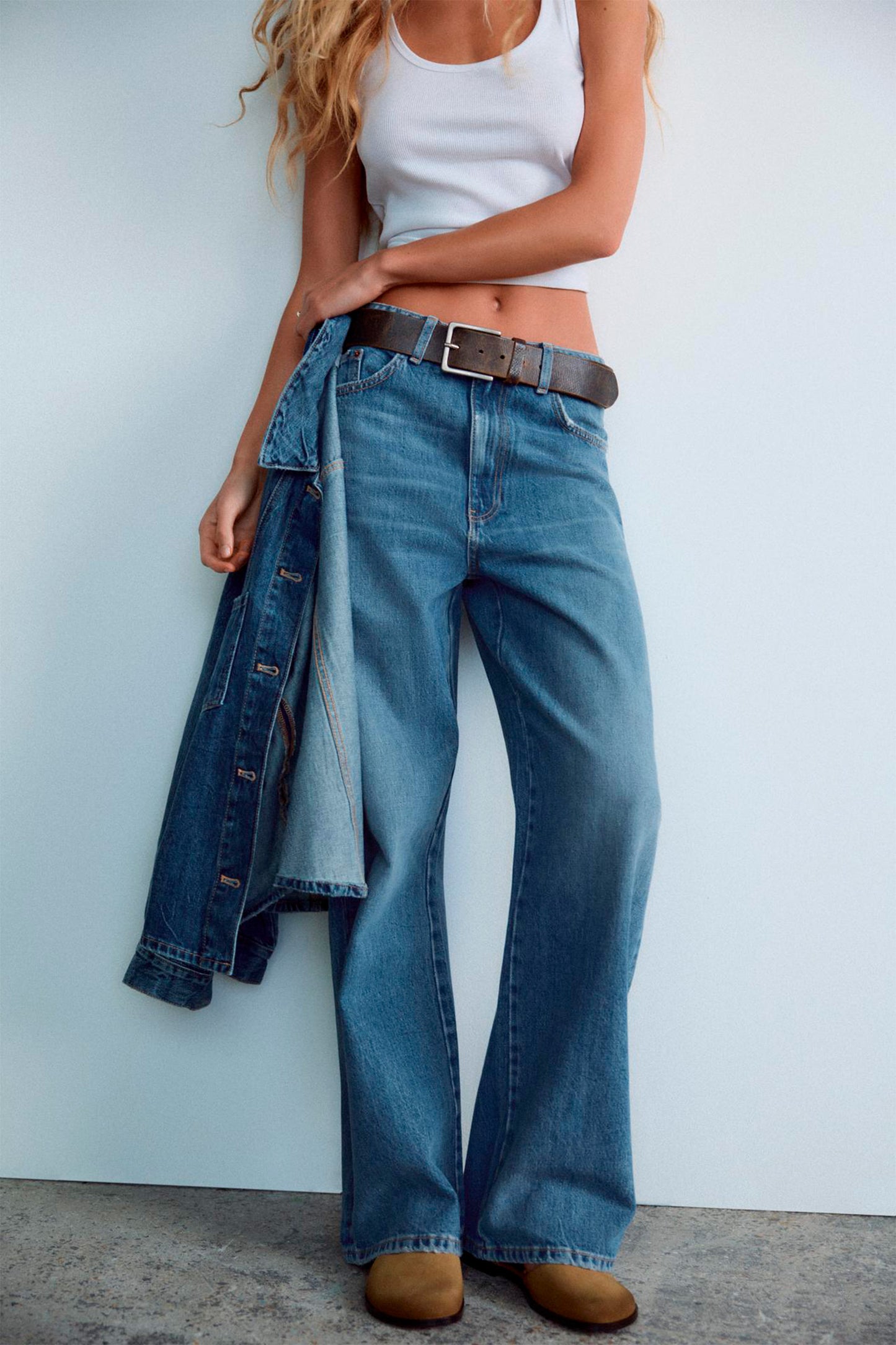 TRF Mid-Waist Baggy Jeans