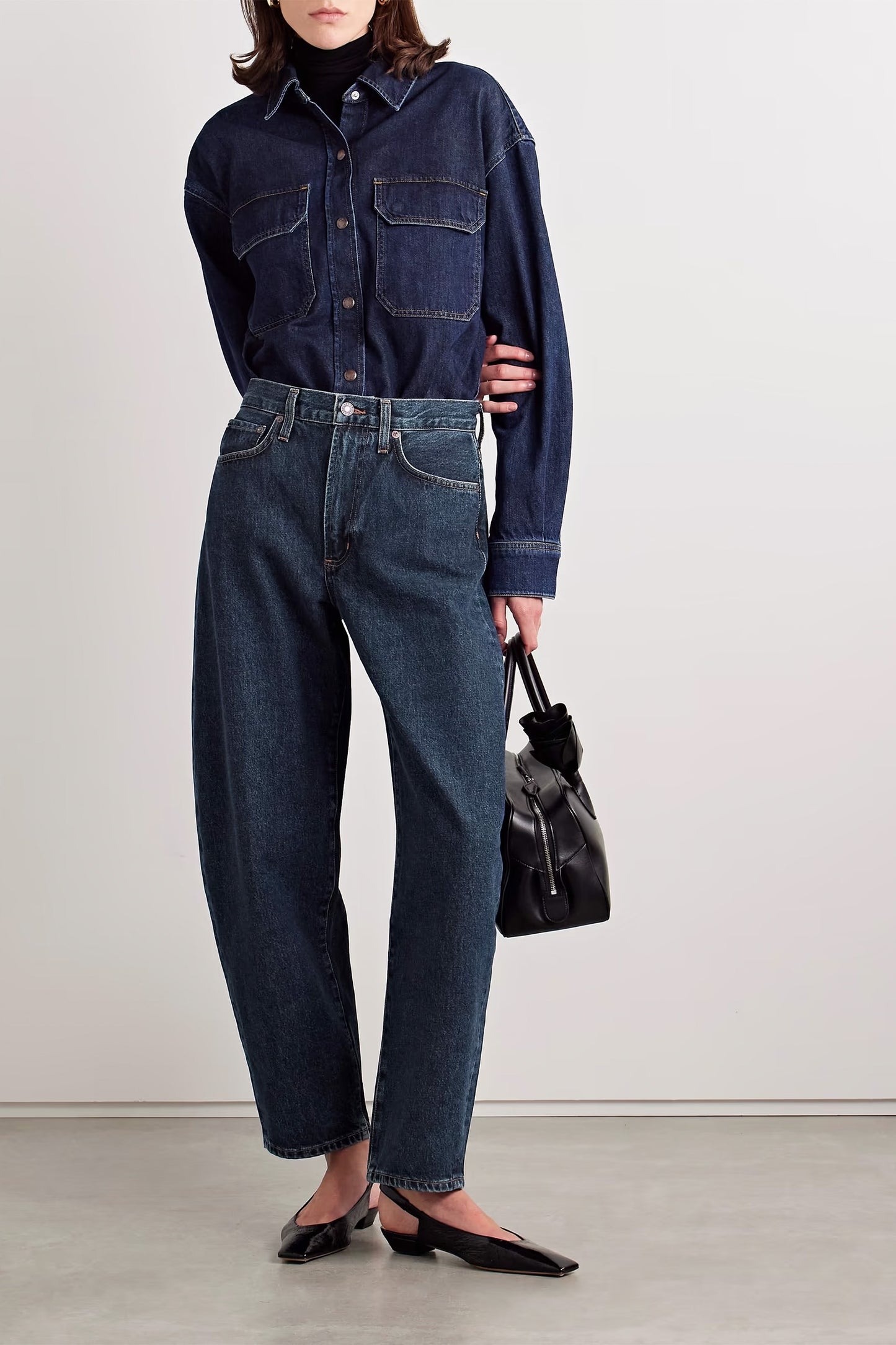 Balloon High-rise Barrel-leg Jeans