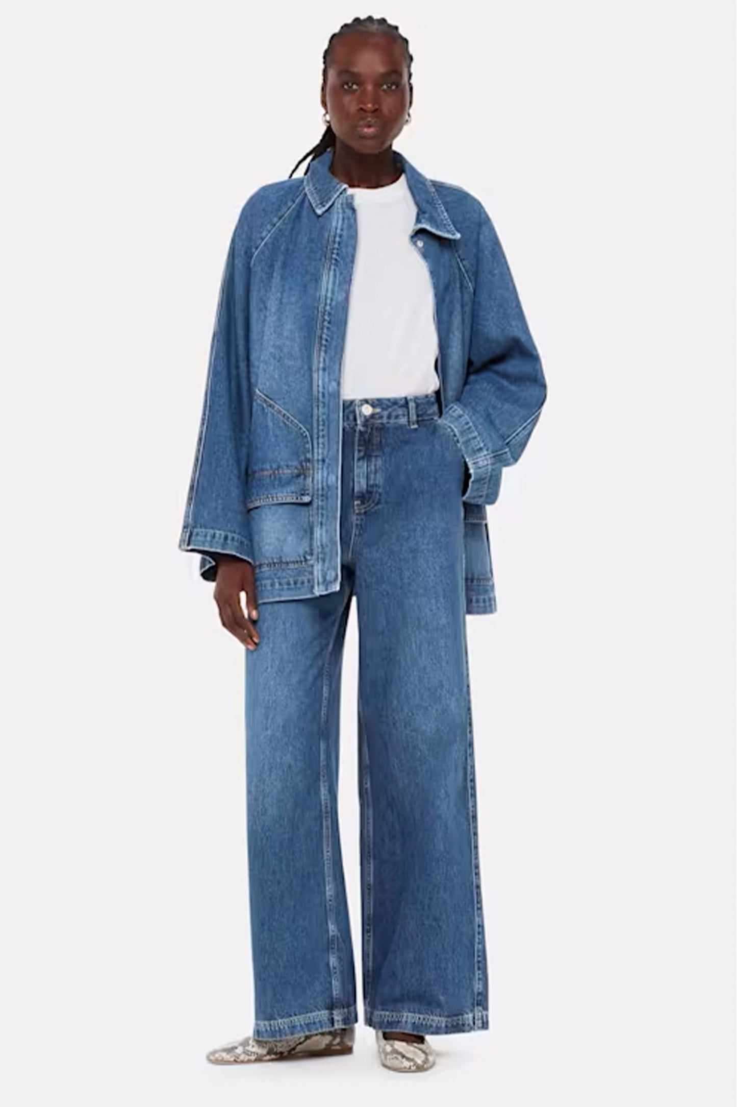 Denim Wide Leg High Waist Jean