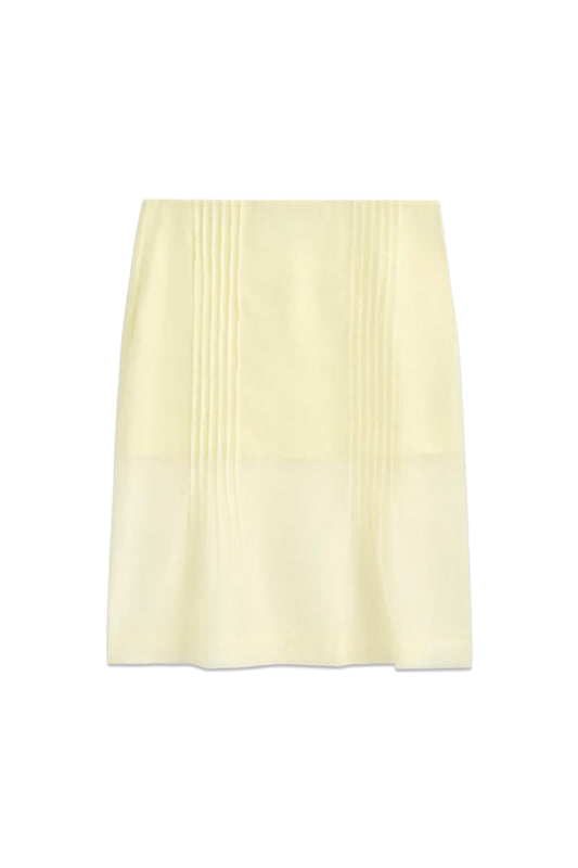 Sheer Pintucked Skirt