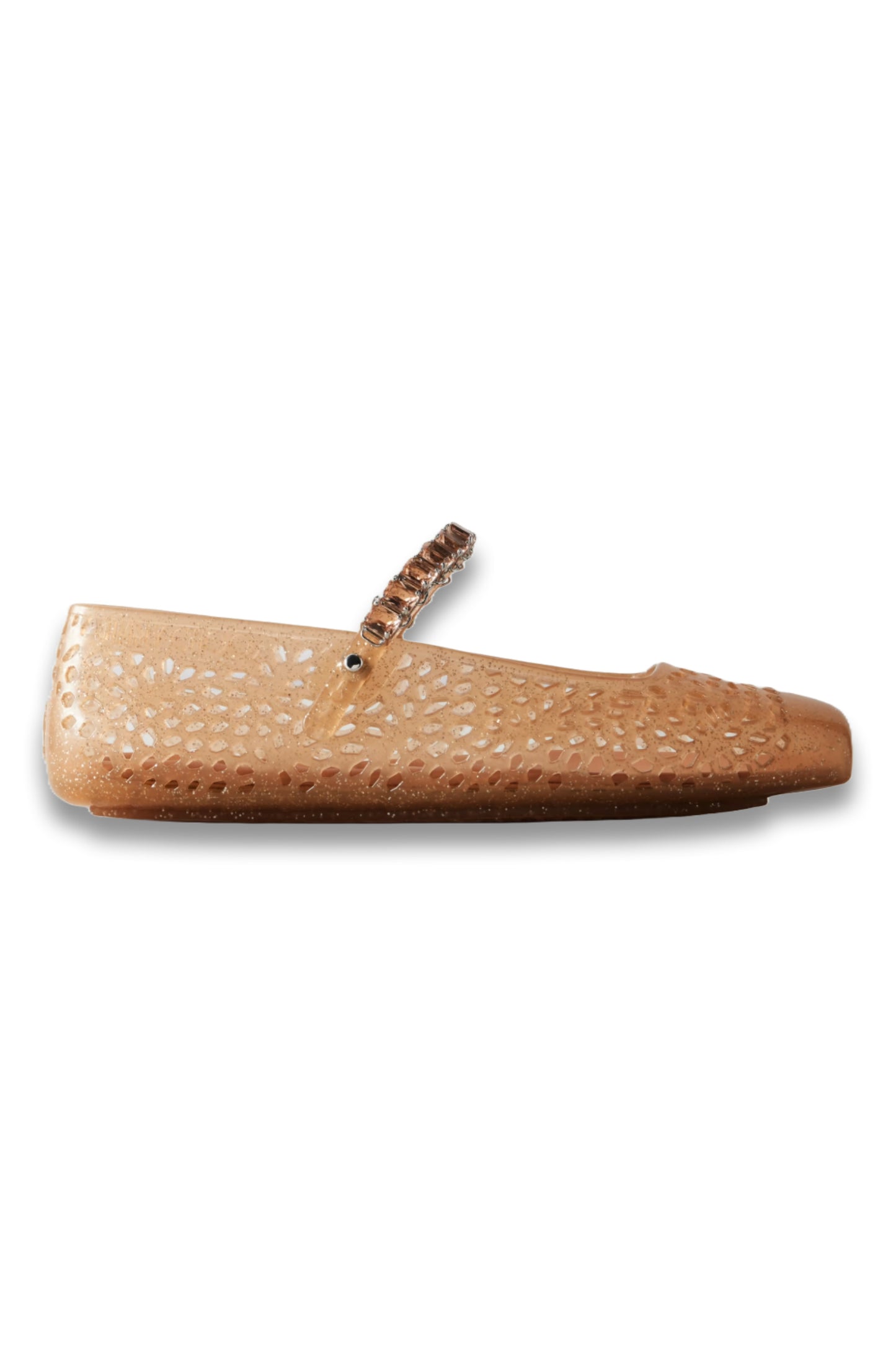The Jelly Crystal Embellished TPU Ballet Flats