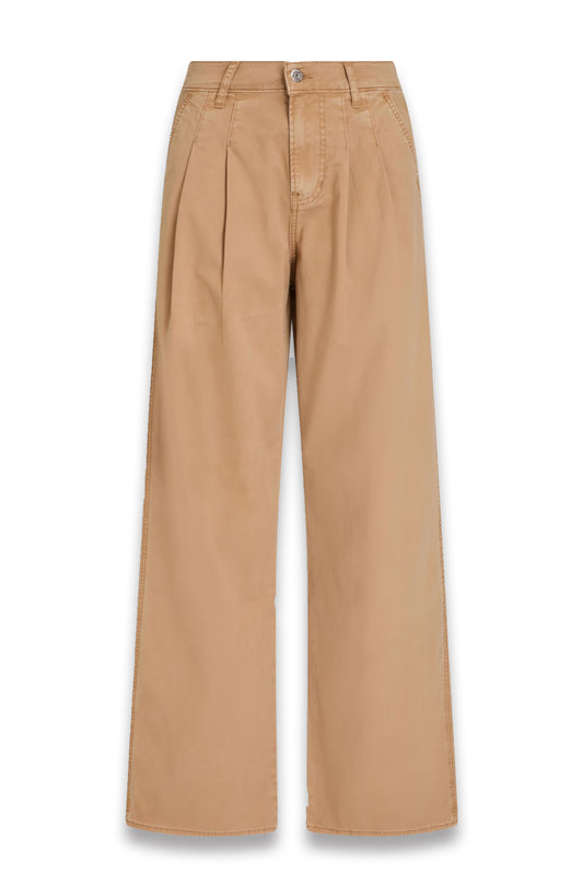 Mia Stretch-Cotton Twill Wide-Leg Pants