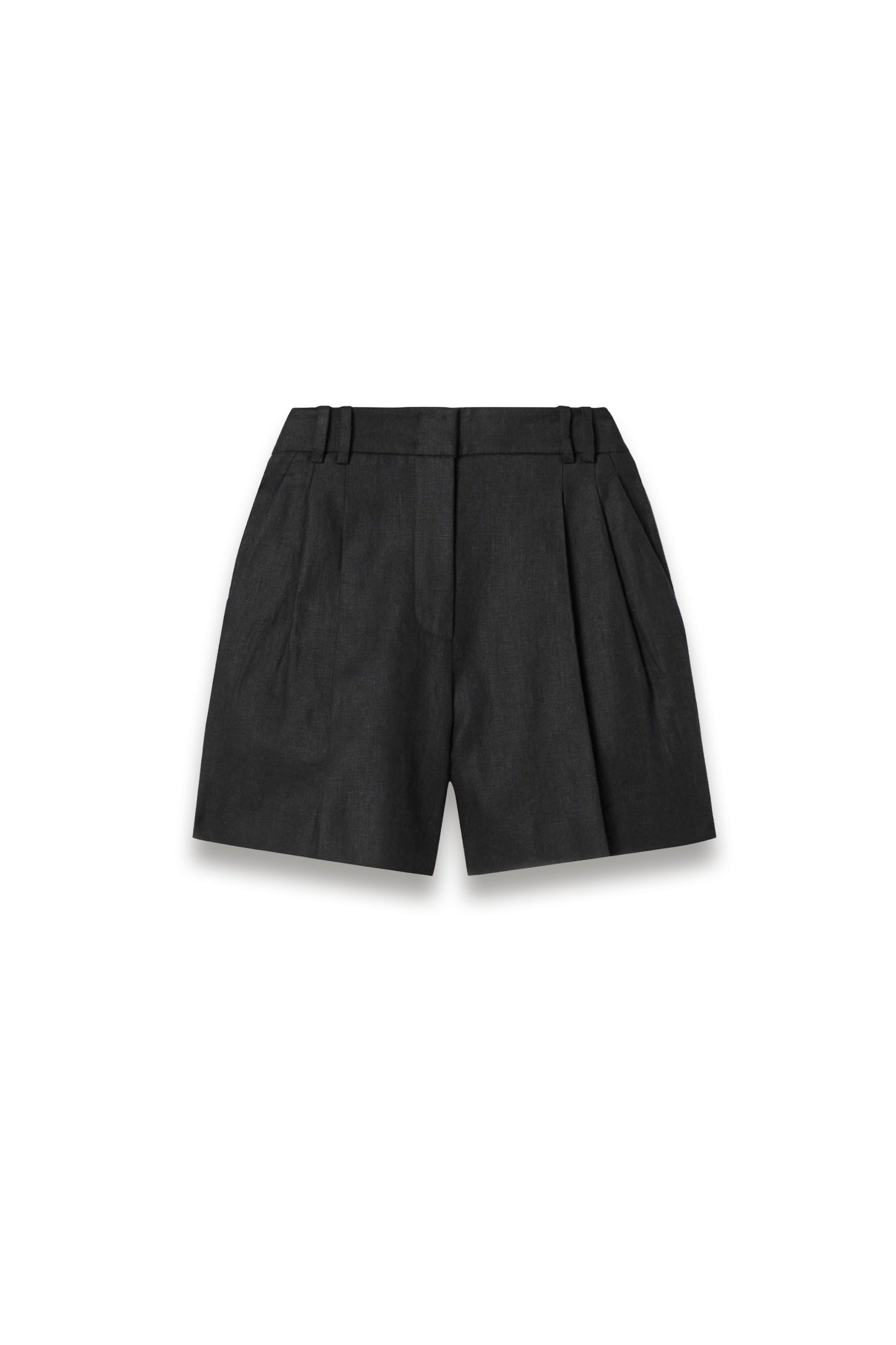 + NET SUSTAIN Pleated Linen Shorts