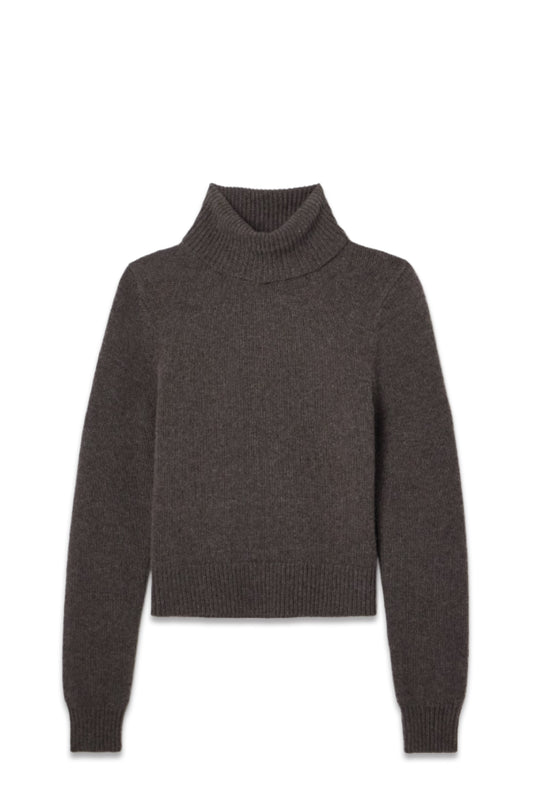 Hollyn Cropped Cashmere Turtleneck Sweater
