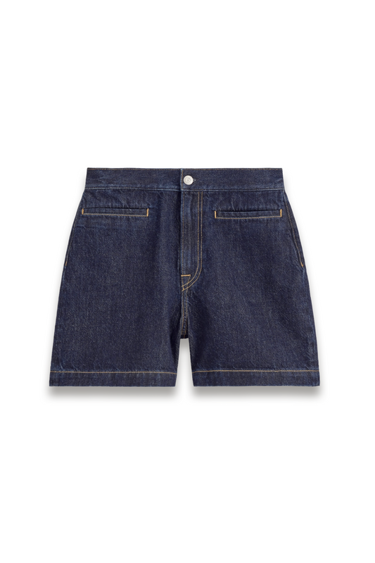 Pocket-Detail Denim Shorts