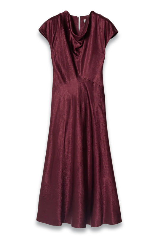 Textured Cowl Neck Dress