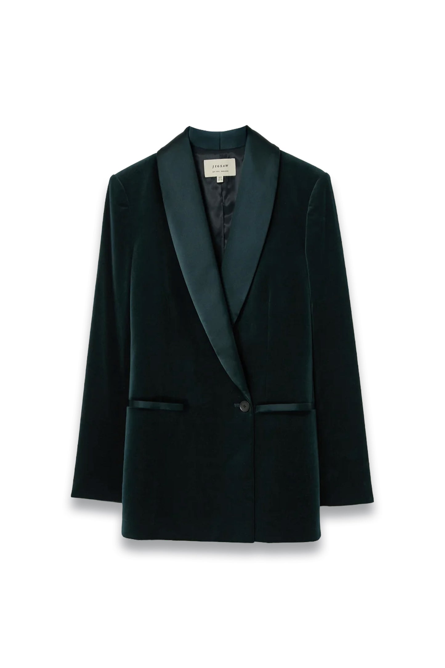 Velvet Satin Shawl Blazer