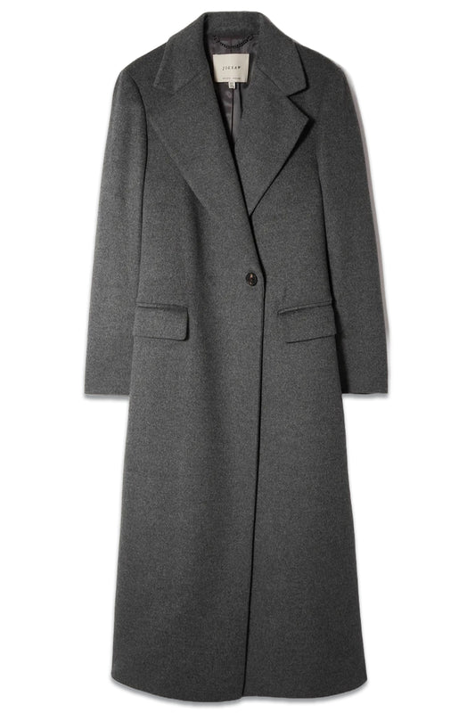 Wool Maxi City Coat, Charcoal