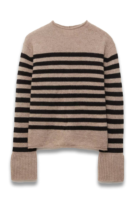 Cloud Cashmere Stripe Jumper, Neutral