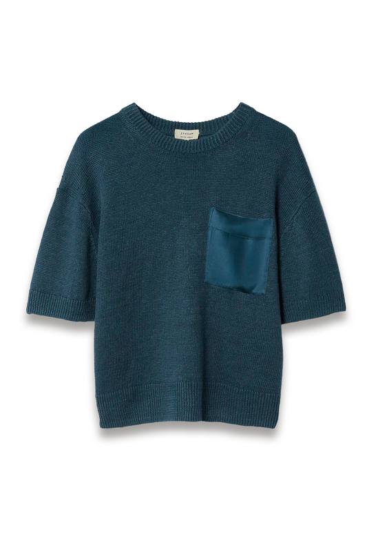 Linen Silk Pocket T-shirt