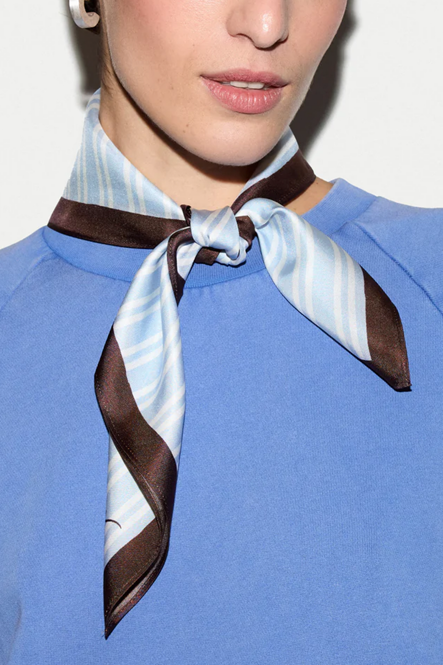 Stripe Silk Twill Scarf
