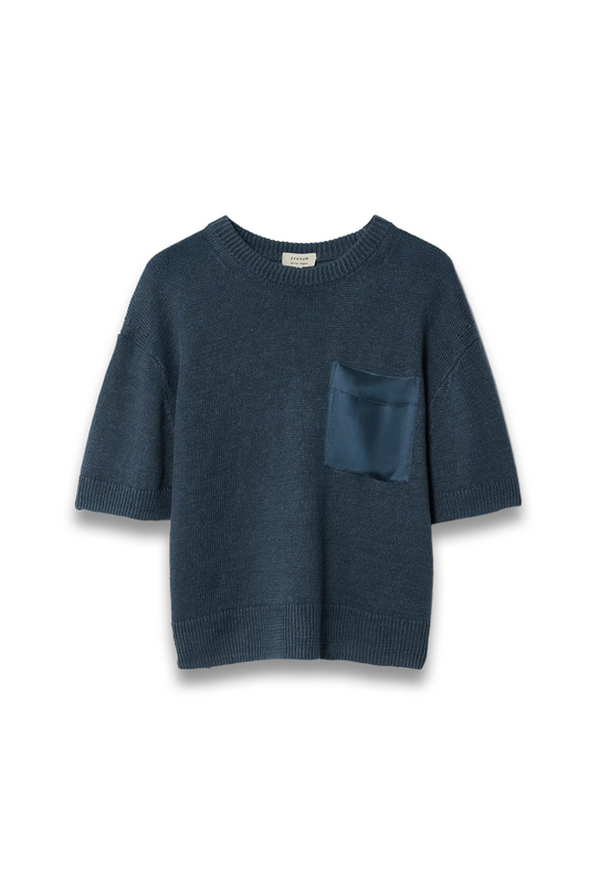 Linen Silk Pocket T-shirt
