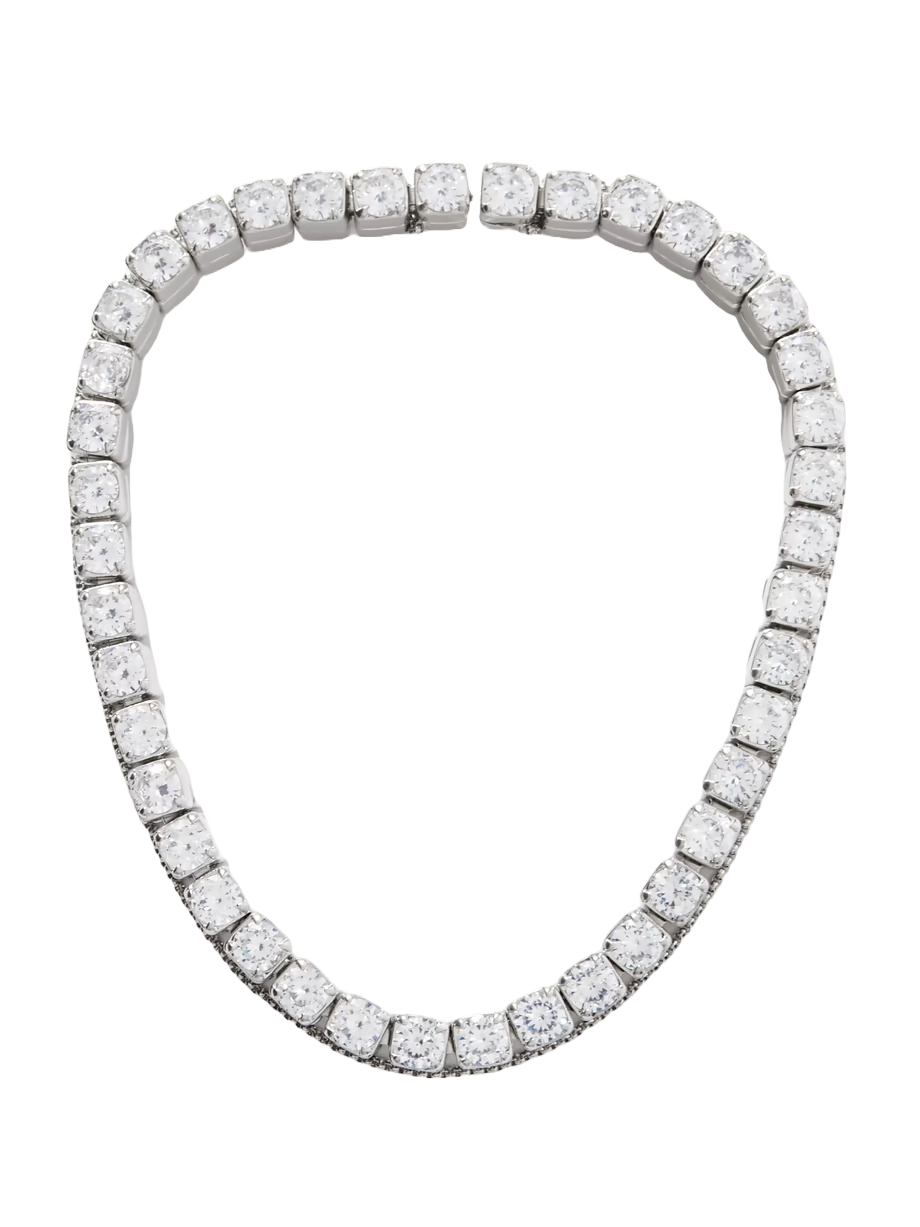 Silver-tone Crystal Necklace