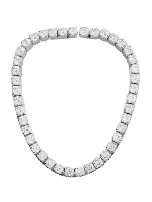 Silver-tone Crystal Necklace