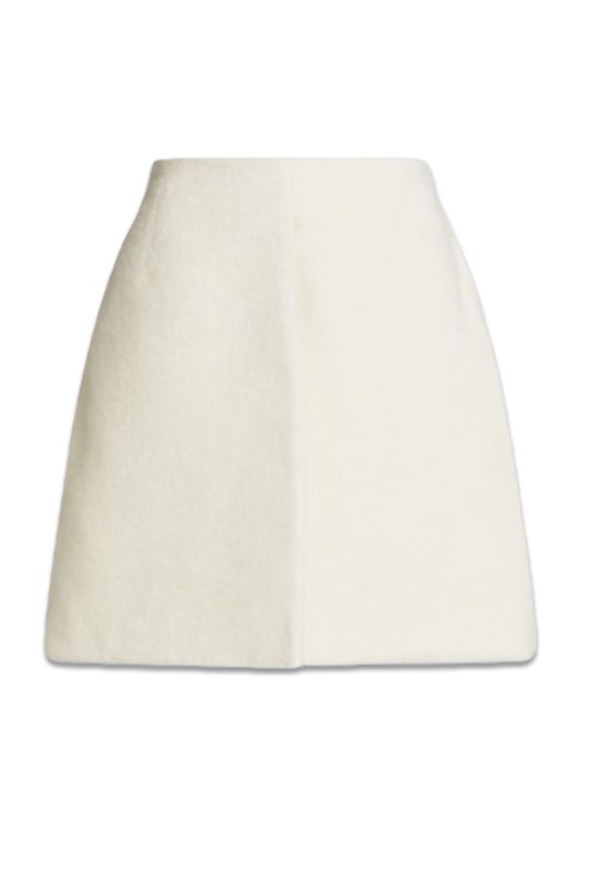 Brushed Wool Mini Skirt
