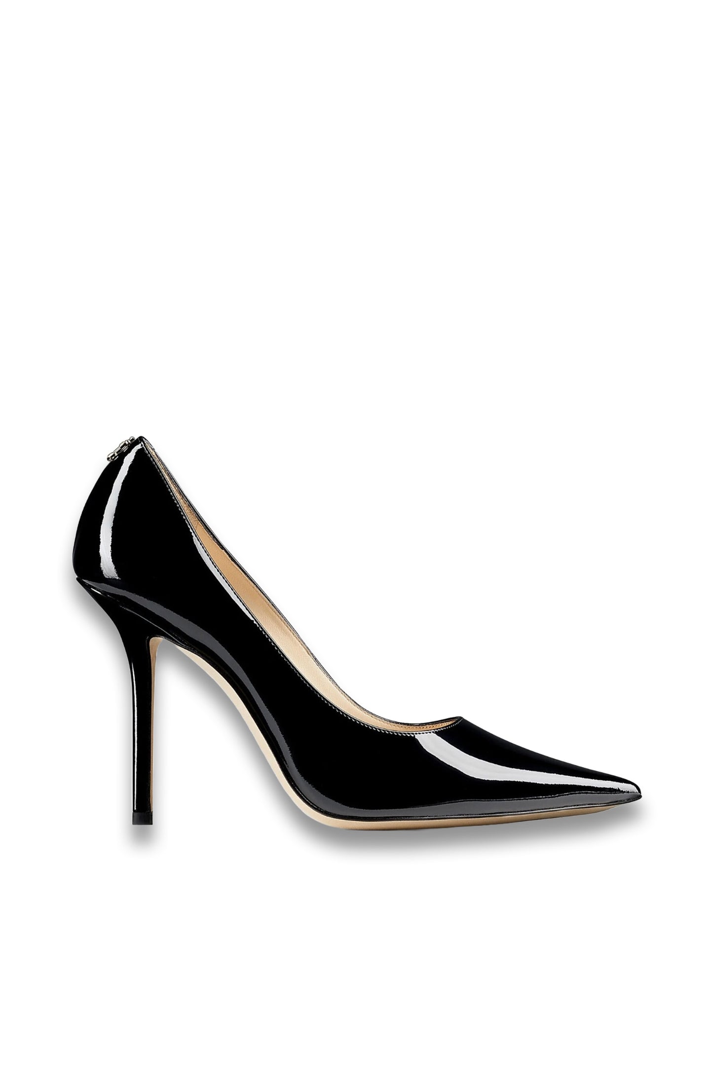 Black Patent Leather Pointed-Toe Pumps