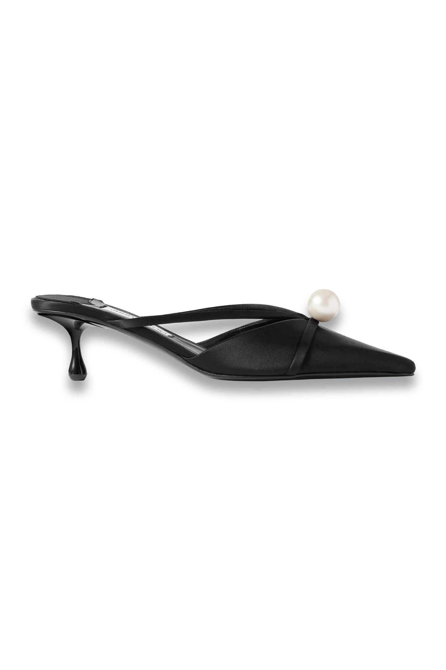 Sana 50 Faux Pearl-embellished Satin Mules