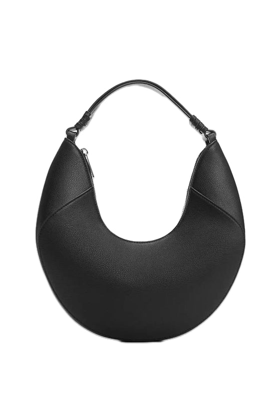 Mango Crescent Shoulder Bag In Black
