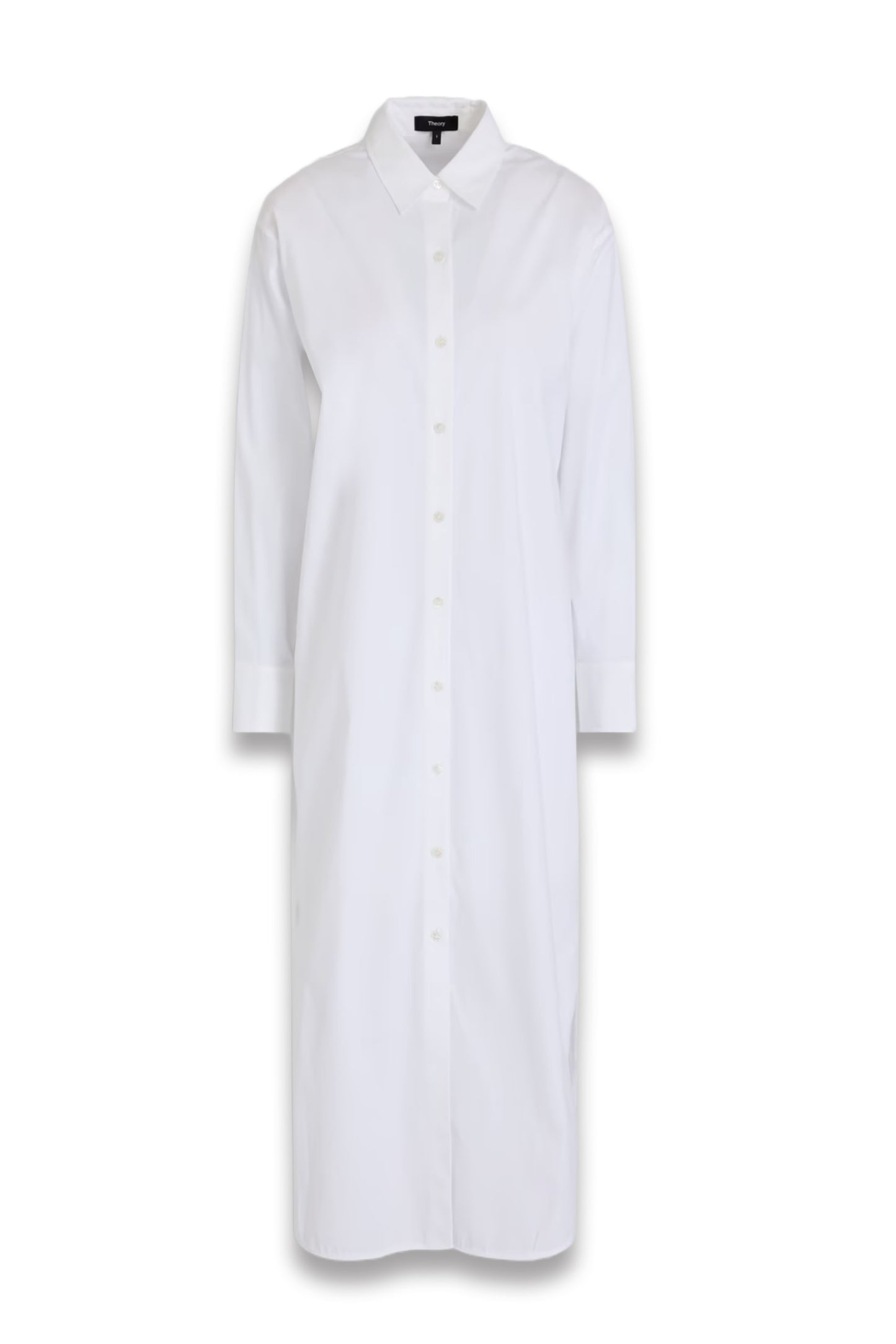 Cotton-Blend Poplin Midi Shirt Dress