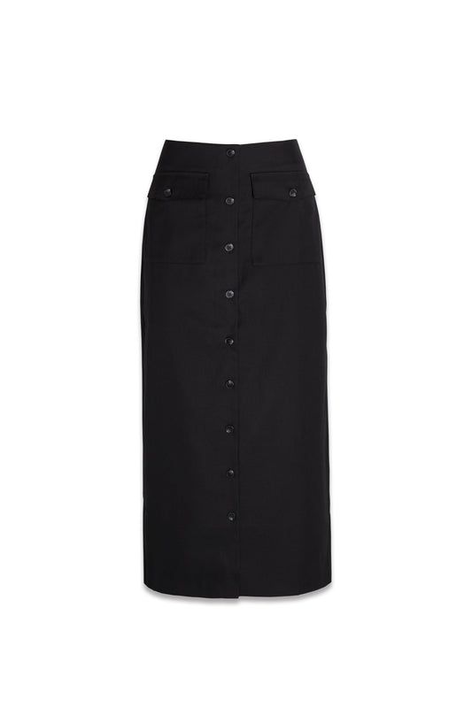 Britt Twill Midi Skirt
