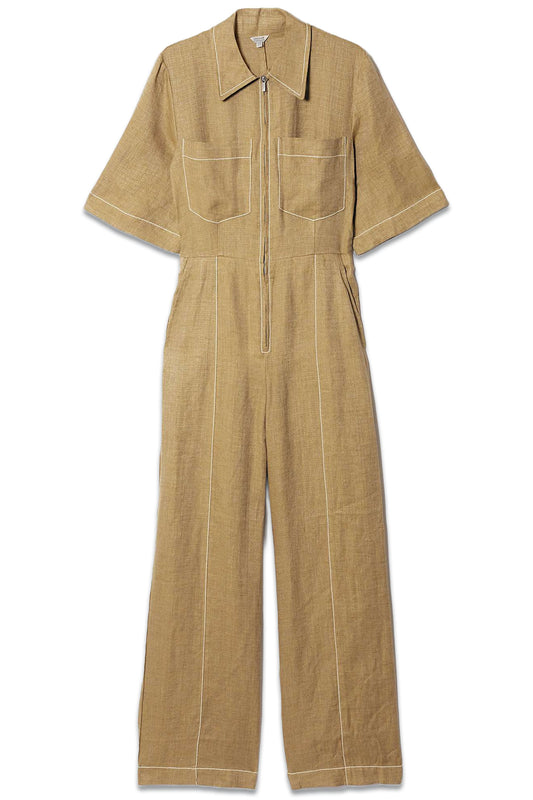 Linen Wide Leg Boilersuit