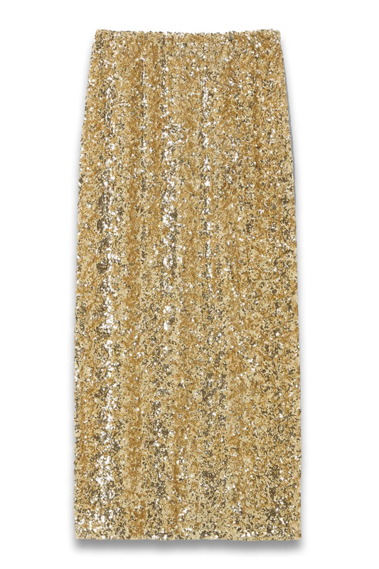 Ophelia Sequin Midi Skirt, Gold