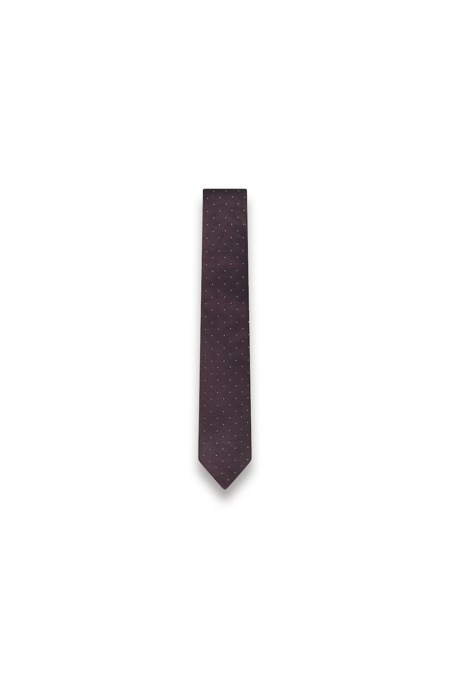 Liam Polka Dot Silk Tie in Burgundy