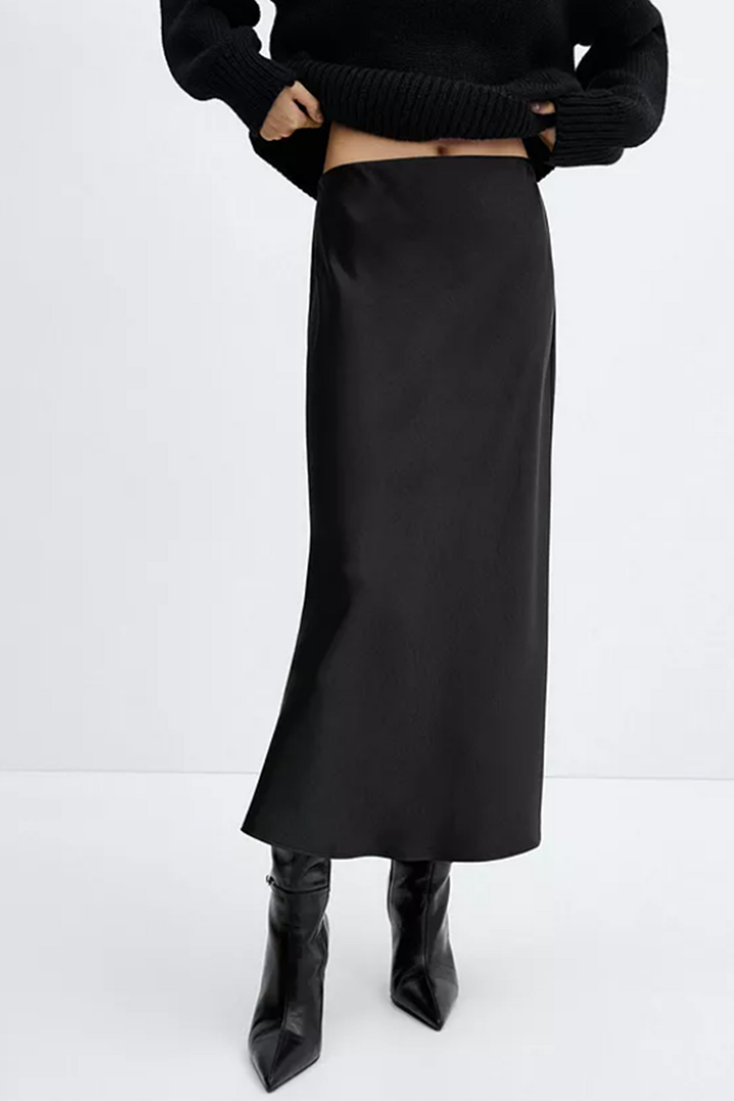 Mia Satin Slip Midi Skirt