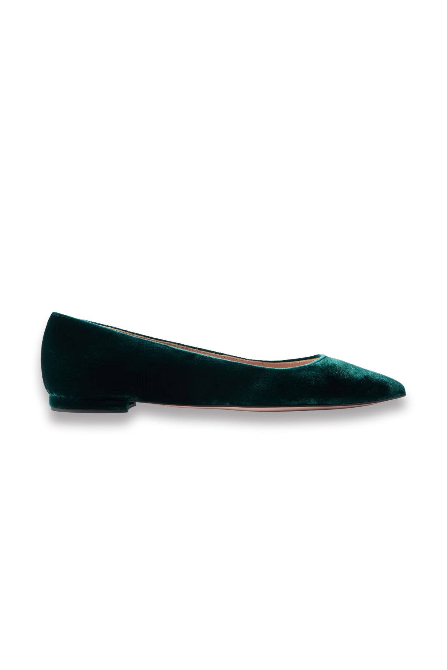 Velvet Point-toe Flats