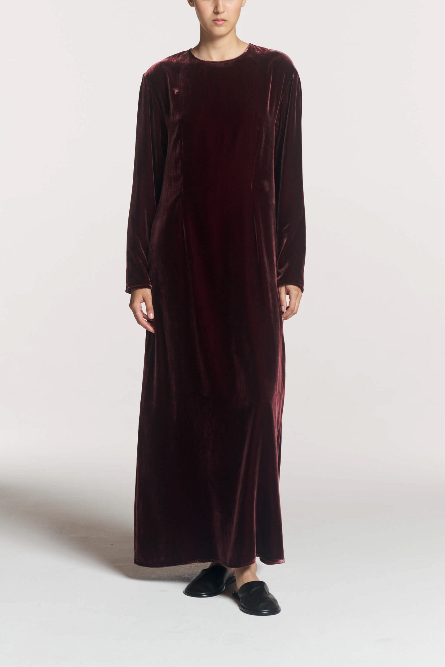 Jody Dress Maroon Viscose Velvet