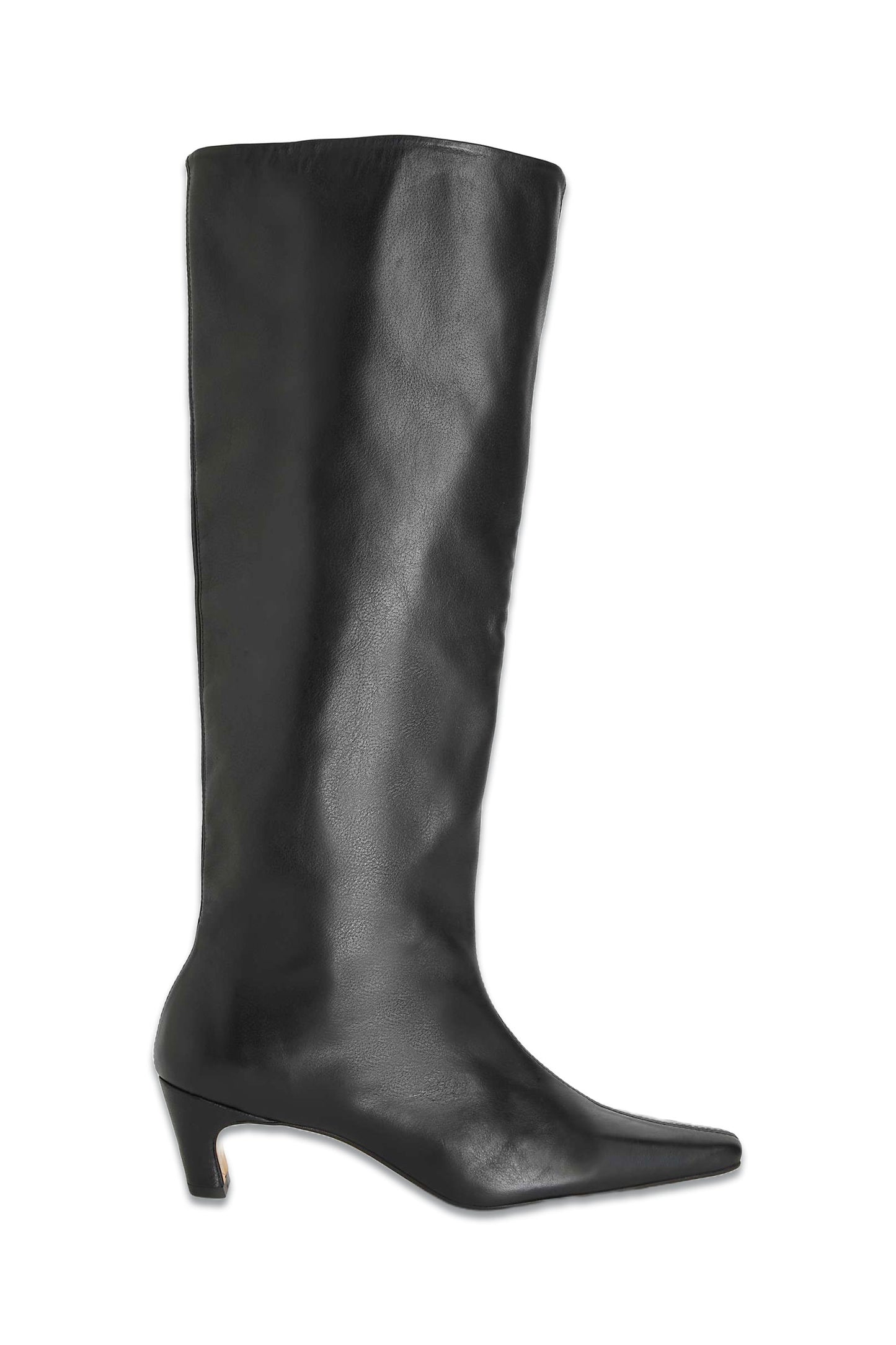 Sydnie Leather Chisel Toe Pull On Knee Boots