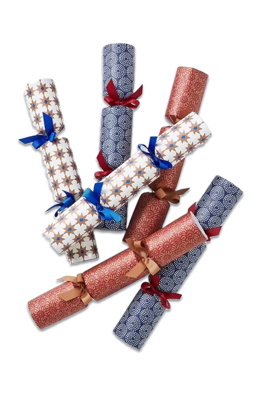 Berry Print Luxury Christmas Crackers, Pack of 6, Multi