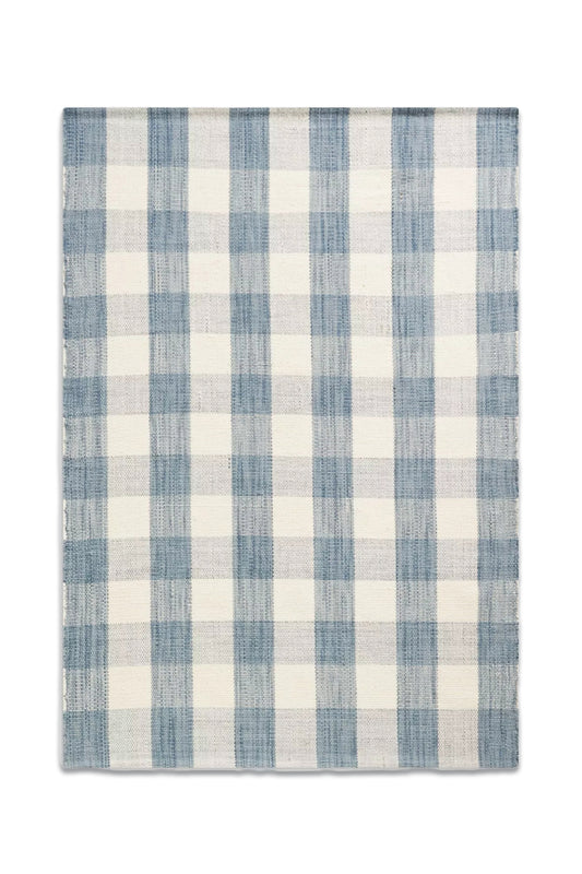 Gingham Check Rug, Green, L180 x W120 cm