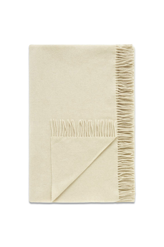 Plain Wool Throw, Natural