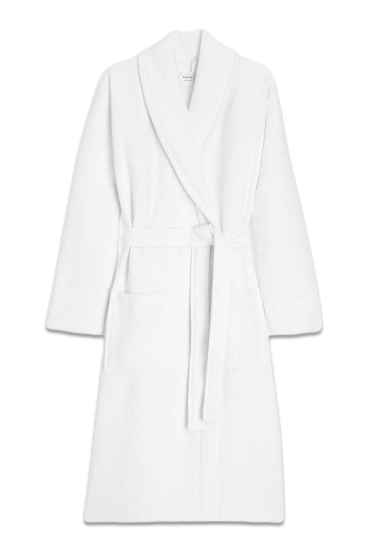 Spa Waffle Robe, White