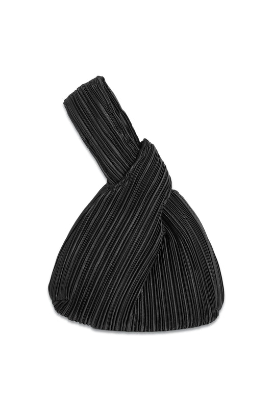 Satin Pleat Wrist Pouch Bag