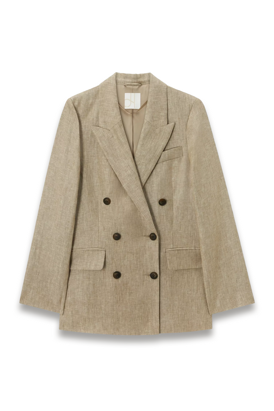 Double Breasted Linen Blazer