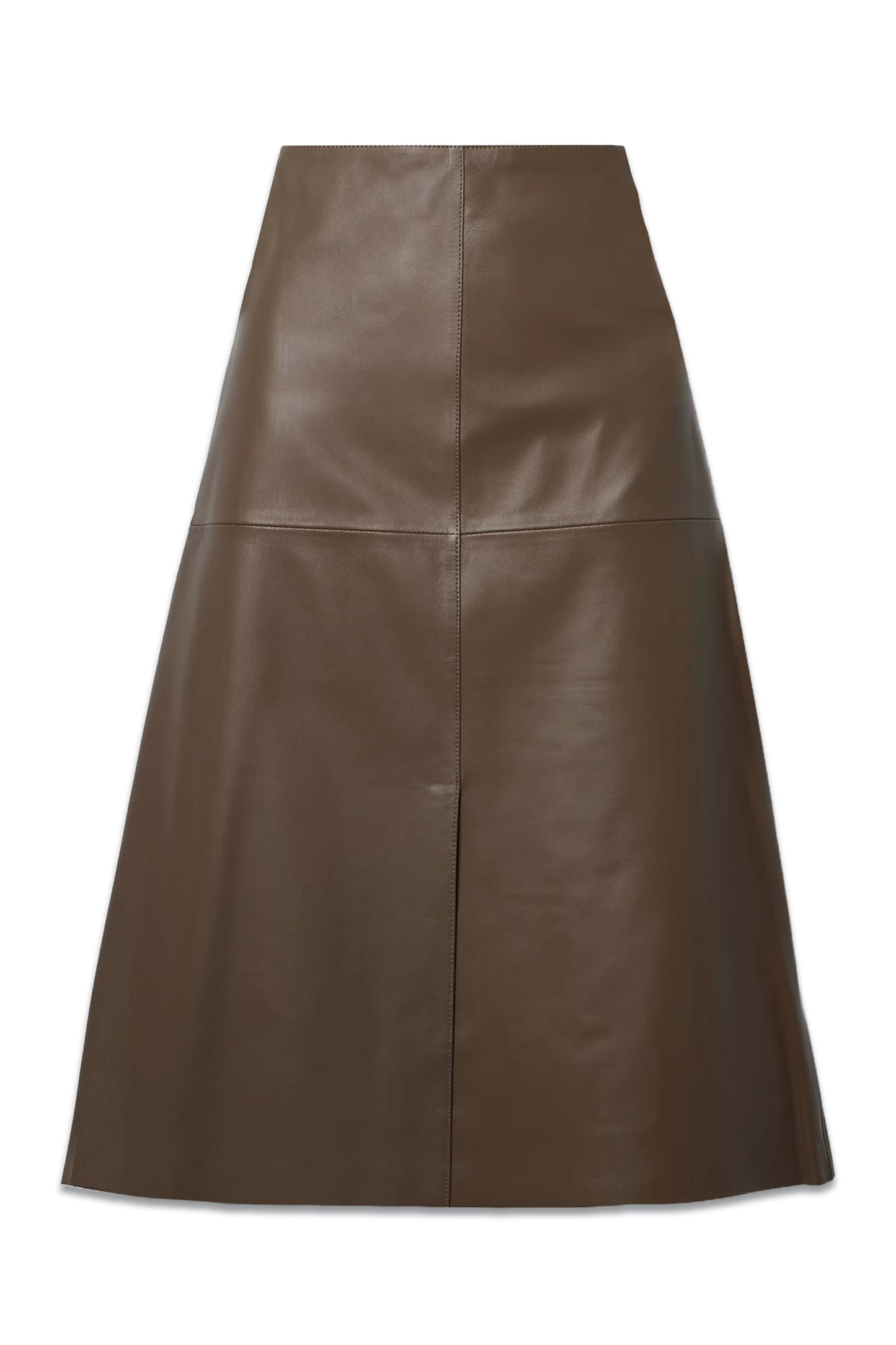 Sidena Paneled Leather Midi Skirt