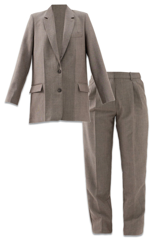Allcroft Single-breasted Wool-blend Suit Jacket & Turnchapel Wool-blend Suit Trousers