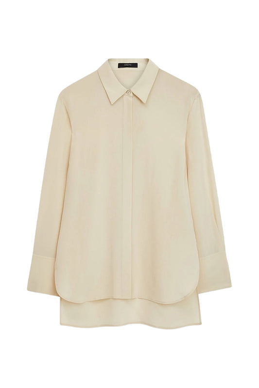 Silk Crepe de Soie Bold Blouse