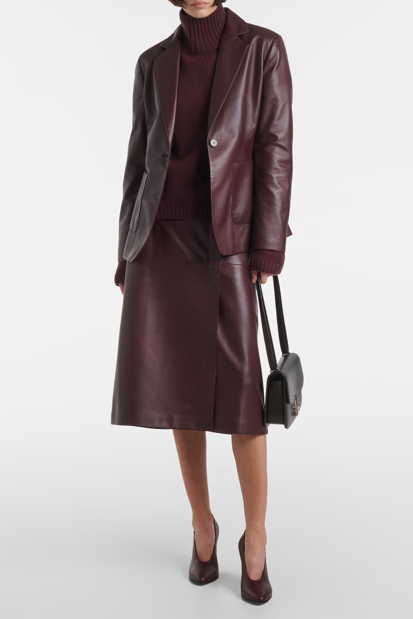 Leather Midi Skirt