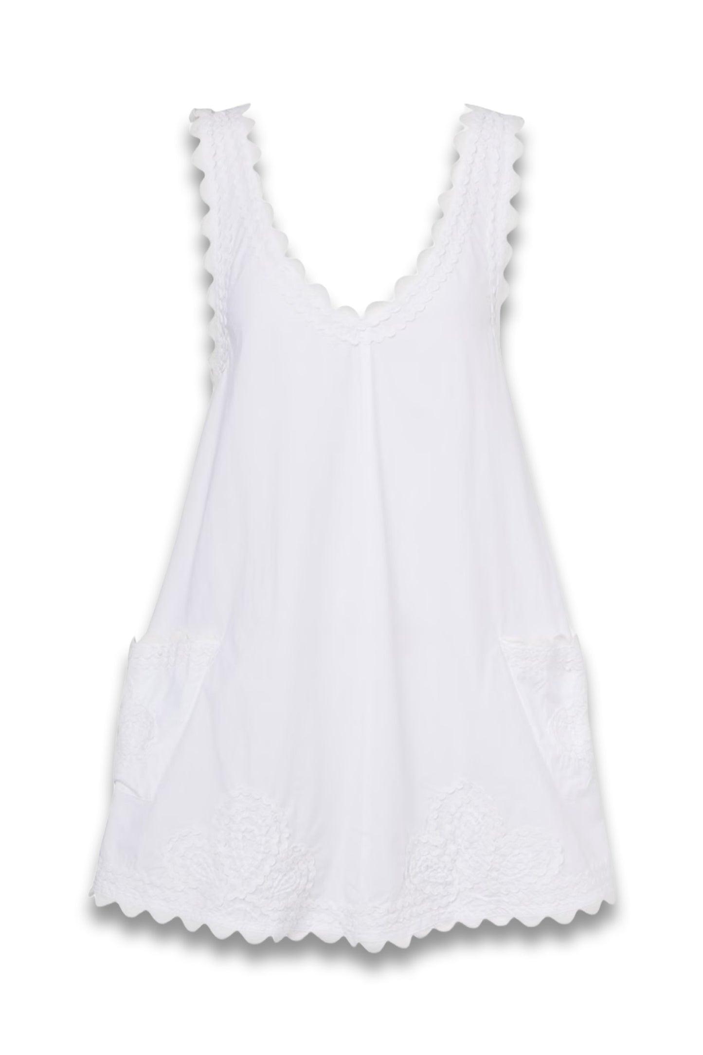 Embroidered Cotton Poplin Minidress